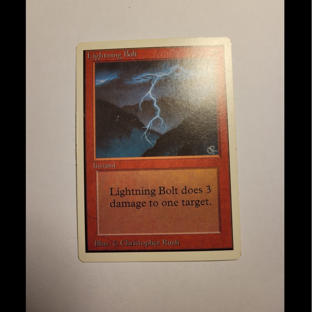 Magic the Gathering Lightning Bolt Unlimited